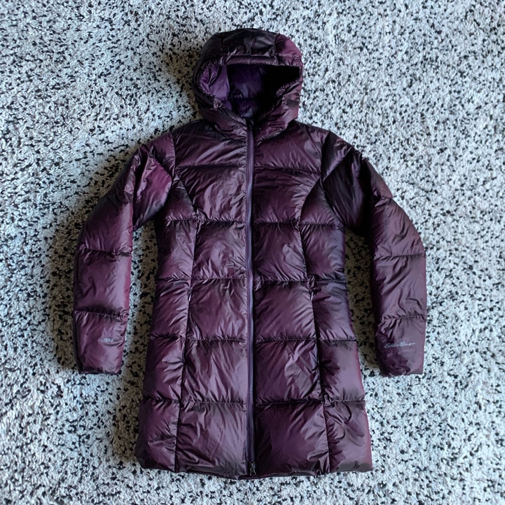 Eddie Bauer Parka Jacket Down Puff EB550 Women's Luna Peak Purple Women's Small